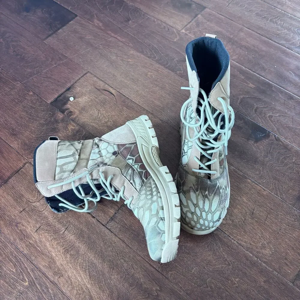 Unbranded Men's Camouflage Durable Outdoor Hiking Military Combat Boots Size 8.5